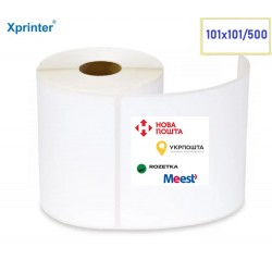 Найнижча ціна в Україні. Термоетикетка НОВА ПОШТА 101х101.5 мм 500 шт ___KRY195/241 (1464)