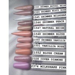 18 мл-банку повна під кришку гелю для Нарощування Shimmer natural beige-Мігаючий натуральний бежевий ___SLK(1543)